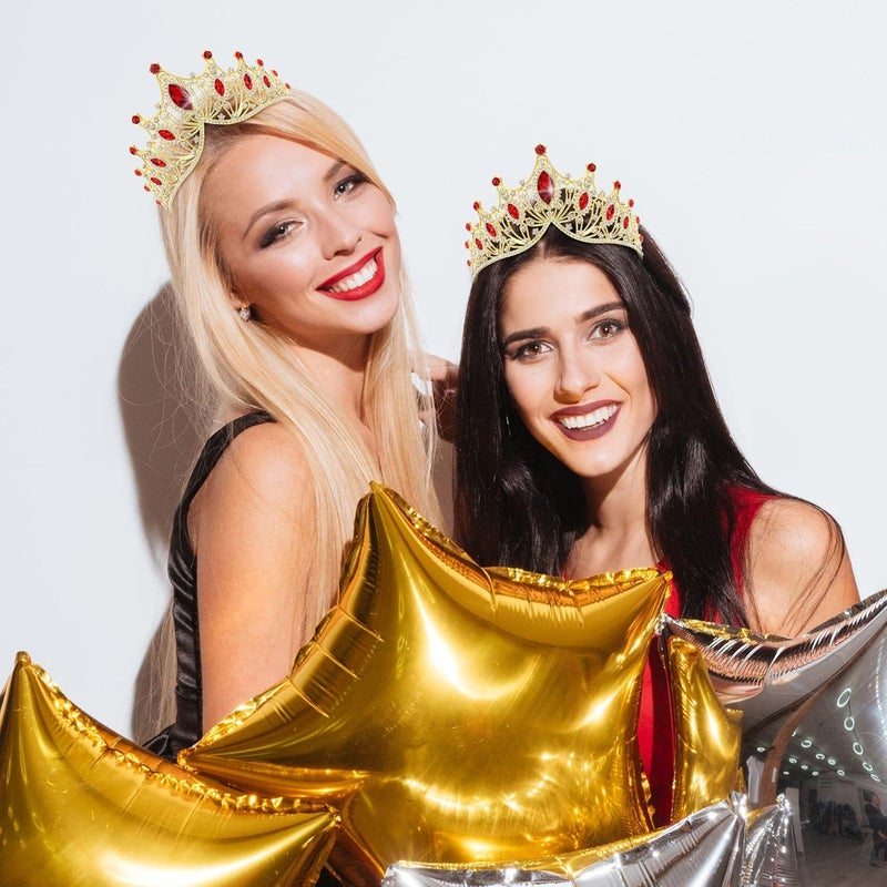 TAROSE Crowns for Women, Queen Crystal Gold Silver Tiaras with White Rhinestone and Combs, Goddess Crown for Wedding Bride Birthday Princess Bridal Shower Hair Accessories for Women - Image 5